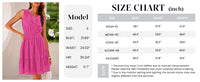 Sleeveless V Neck Eyelet Hollow Out Swing A Line Beach Vacation Dresses