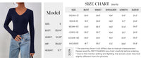 PRETTYGARDEN Womens Long Sleeve T Shirts Fall Trendy Deep V Neck Slim Fit Basic Crop Tops Casual Going Out Top