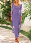 PRETTYGARDEN Women's Wedding Guest Dress Sleeveless Ruffle Formal Cocktail Party Maxi Bodycon Dresses