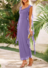 PRETTYGARDEN Women's Wedding Guest Dress Sleeveless Ruffle Formal Cocktail Party Maxi Bodycon Dresses