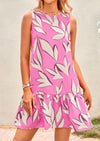 PRETTYGARDEN Women's Summer Boho Floral Mini Dress Sleeveless Backless Short Wedding Guest Beach Vacation Sundresses
