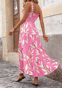 Floral Ruffle Long Flowy Cute Casual Beach Boho Maxi Dresses