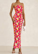 Printed Tube  Strapless Bodycon Sleeveless Maxi Dress
