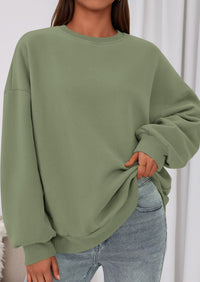 PRETTYGARDEN Sweatshirts for Women Oversized Crewneck Fleece Pullover Long Sleeve Tops Comfy Fall Winter Fashion Outfits
