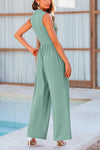 PRETTYGARDEN Womens Summer Jumpsuits Dressy Casual One Piece Outfits Sleeveless Mock Neck Wide Leg Pants Rompers with Pockets