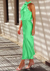 PRETTYGARDEN Women's Summer Satin Dress Elegant Sleeveless Mock Neck Cocktail Party Maxi Dresses