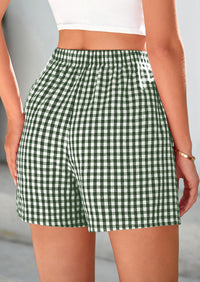 Plaid Casual Y2K Short with Pockets
