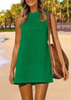 Sleeveless Hollow Out Resort Beach Vacation Cover Up Dress