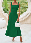 PRETTYGARDEN Skirt Sets Women 2 Piece Outfits Summer Casual Knit Tank Tops Flowy Midi Skirts Matching Vacation Clothes