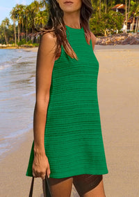 Sleeveless Hollow Out Resort Beach Vacation Cover Up Dress