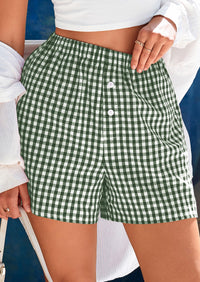 Plaid Casual Y2K Short with Pockets