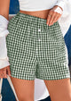 Plaid Casual Y2K Short with Pockets