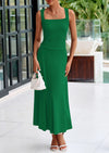PRETTYGARDEN Skirt Sets Women 2 Piece Outfits Summer Casual Knit Tank Tops Flowy Midi Skirts Matching Vacation Clothes