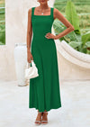 PRETTYGARDEN Skirt Sets Women 2 Piece Outfits Summer Casual Knit Tank Tops Flowy Midi Skirts Matching Vacation Clothes