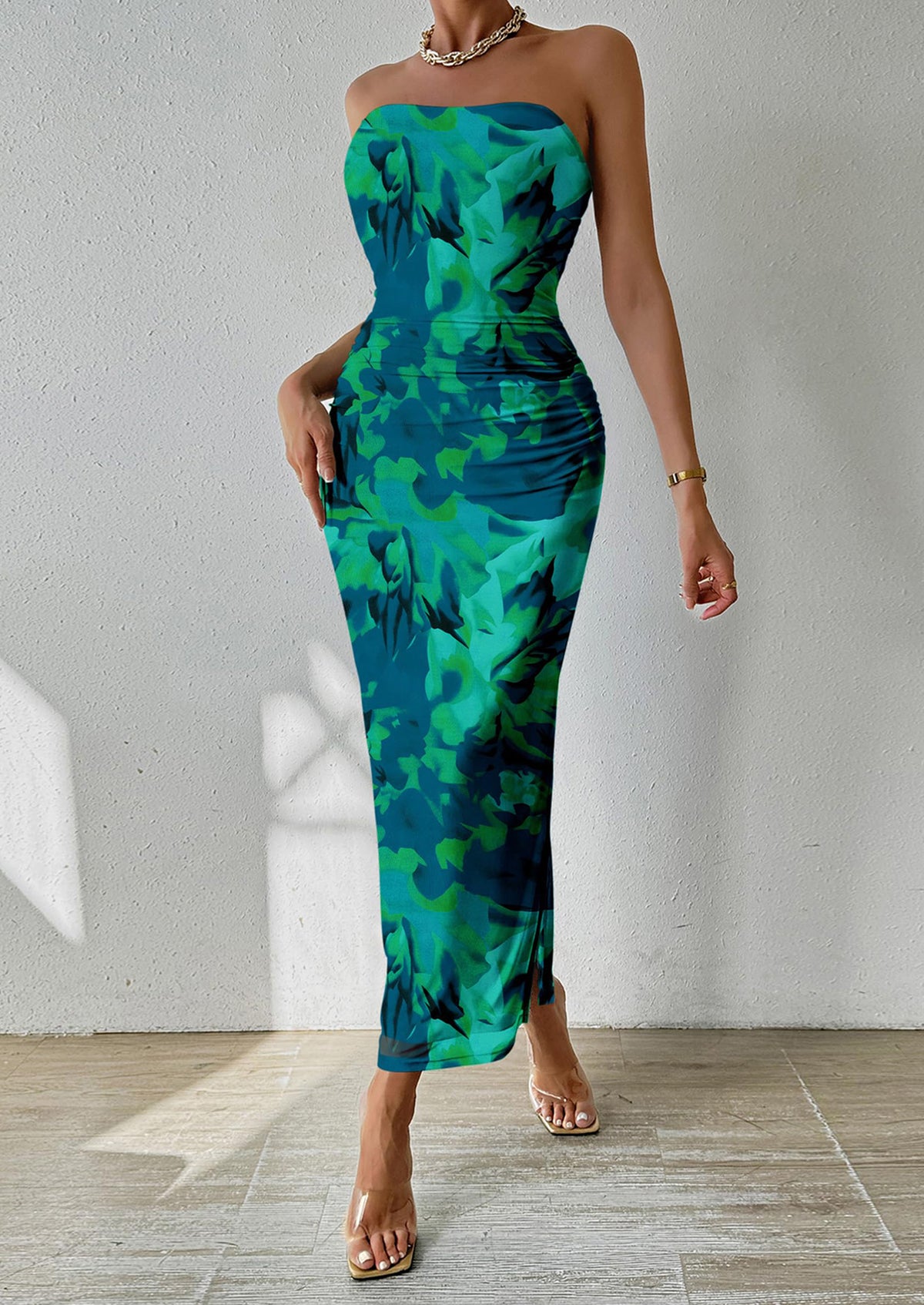Summer Strapless Maxi Bodycon Dresses