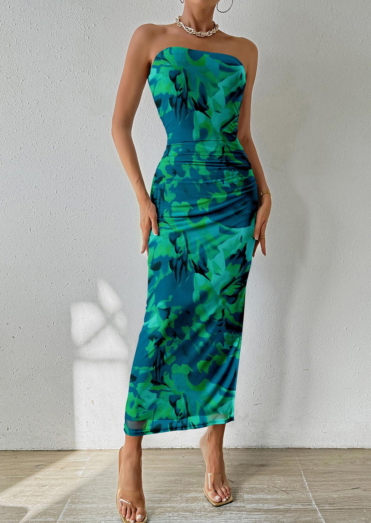 Summer Strapless Maxi Bodycon Dresses