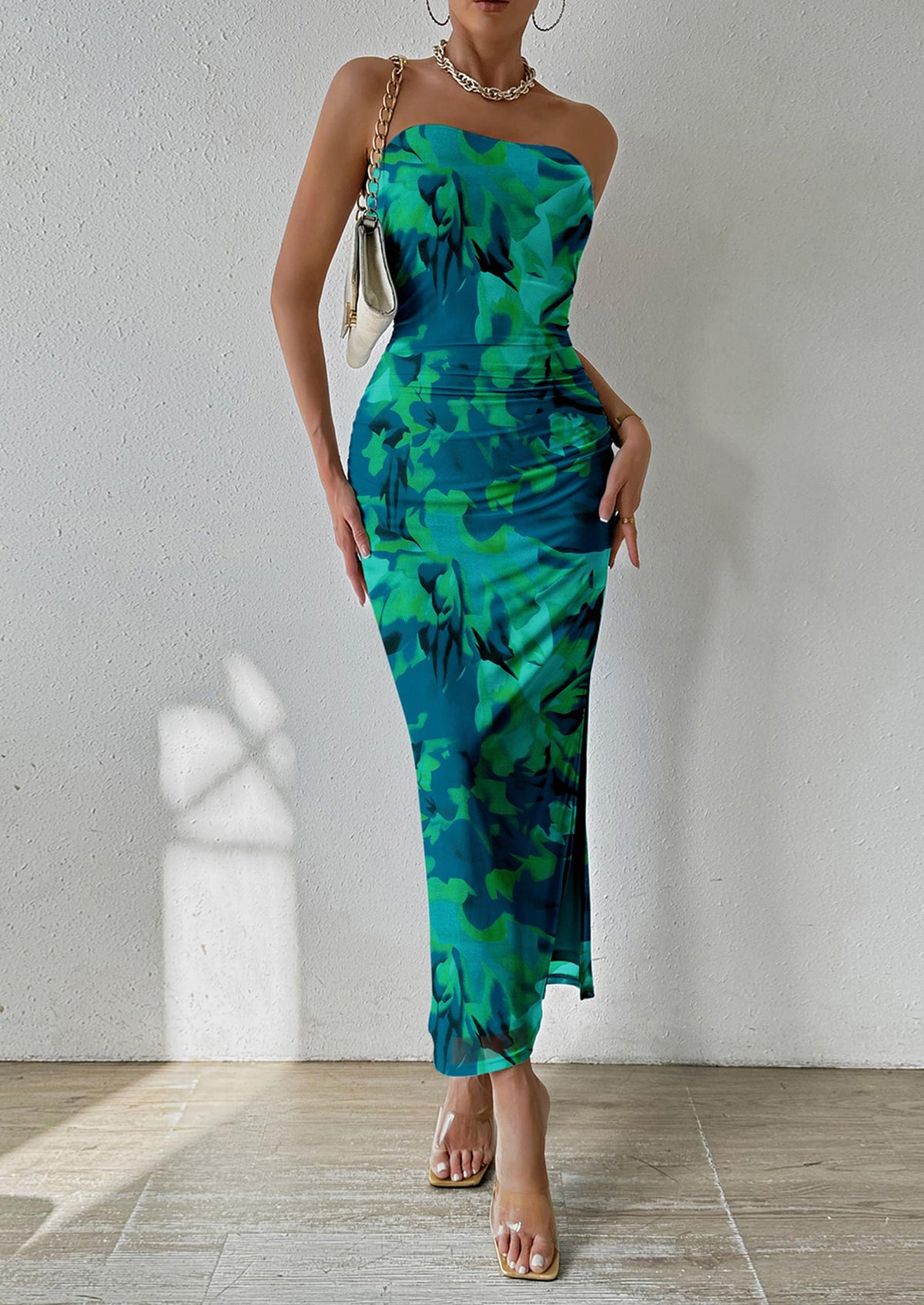 Summer Strapless Maxi Bodycon Dresses