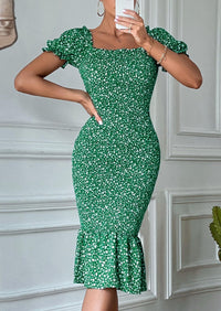 Short Puff Sleeve Cocktail Dresses