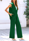 PRETTYGARDEN 2 Piece Outfits Sleeveless Suit Vest and Wide Leg Pants Business Casual Blazer Sets