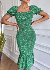 Short Puff Sleeve Cocktail Dresses