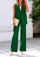 Sleeveless Suit Vest And Wide Leg Pants Business Casual Blazer Set