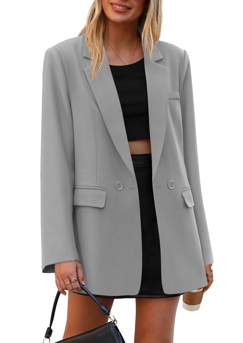 PRETTYGARDEN Fall Blazers for Women Business Casual Long Sleeve Lapel Pockets Dressy Suit Jackets Work Office Clothes PRETTYGARDEN