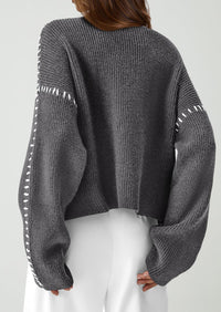 PRETTYGARDEN Women's Chunky Knit Sweaters Fall Long Sleeve Mock Neck Oversized Pullover Tops Winter Fashion Clothes