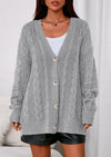 PRETTYGARDEN Women's Cable Knit Sweaters Fall Oversized Chunky Open Front Long Sleeve Cardigan Winter Coats