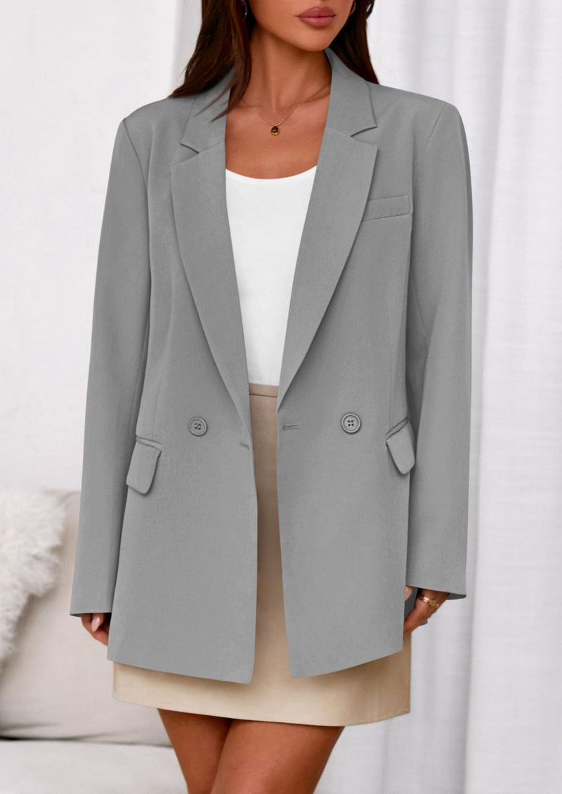 PRETTYGARDEN Fall Blazers for Women Business Casual Long Sleeve Lapel Pockets Dressy Suit Jackets Work Office Clothes PRETTYGARDEN