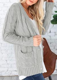 PRETTYGARDEN Women's Open Front Cardigan Sweaters Fall Fashion Button Down Cable Knit Chunky Winter Outerwear Coats