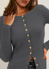 PRETTYGARDEN Womens Fall Cardigan Sweaters Lightweight Long Sleeve Button up Ribbed Knit Tops Winter Fashion Clothes
