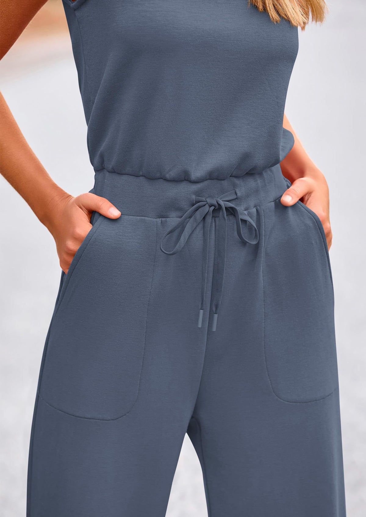 Summer One Piece Outfits Sleeveless Wide Leg Long Pants Jumpsuits