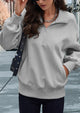 Half Zip Long Sleeve Y2K Sweatshirts