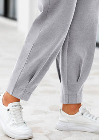 Summer High Waisted Ankle Length Trouser Slacks With Pockets