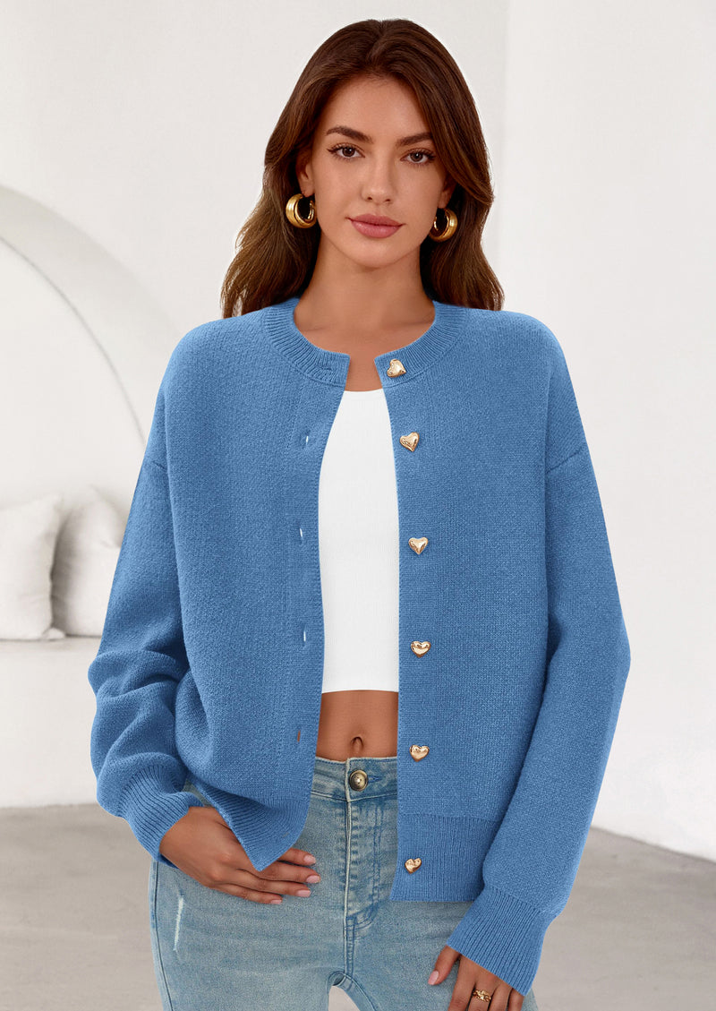 PRETTYGARDEN Cardigan Sweaters for Women Trendy Long Sleeve Open Front Button Down Jacket Fall Clothes Winter Coats