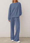 PRETTYGARDEN 2 Piece Sets For Women Fall Trendy Long Sleeve Sweatshirt Wide Leg Pants Loungewear Set Matching Sweatsuit