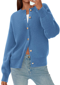 PRETTYGARDEN Cardigan Sweaters for Women Trendy Long Sleeve Open Front Button Down Jacket Fall Clothes Winter Coats