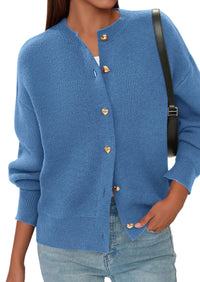 PRETTYGARDEN Cardigan Sweaters for Women Trendy Long Sleeve Open Front Button Down Jacket Fall Clothes Winter Coats