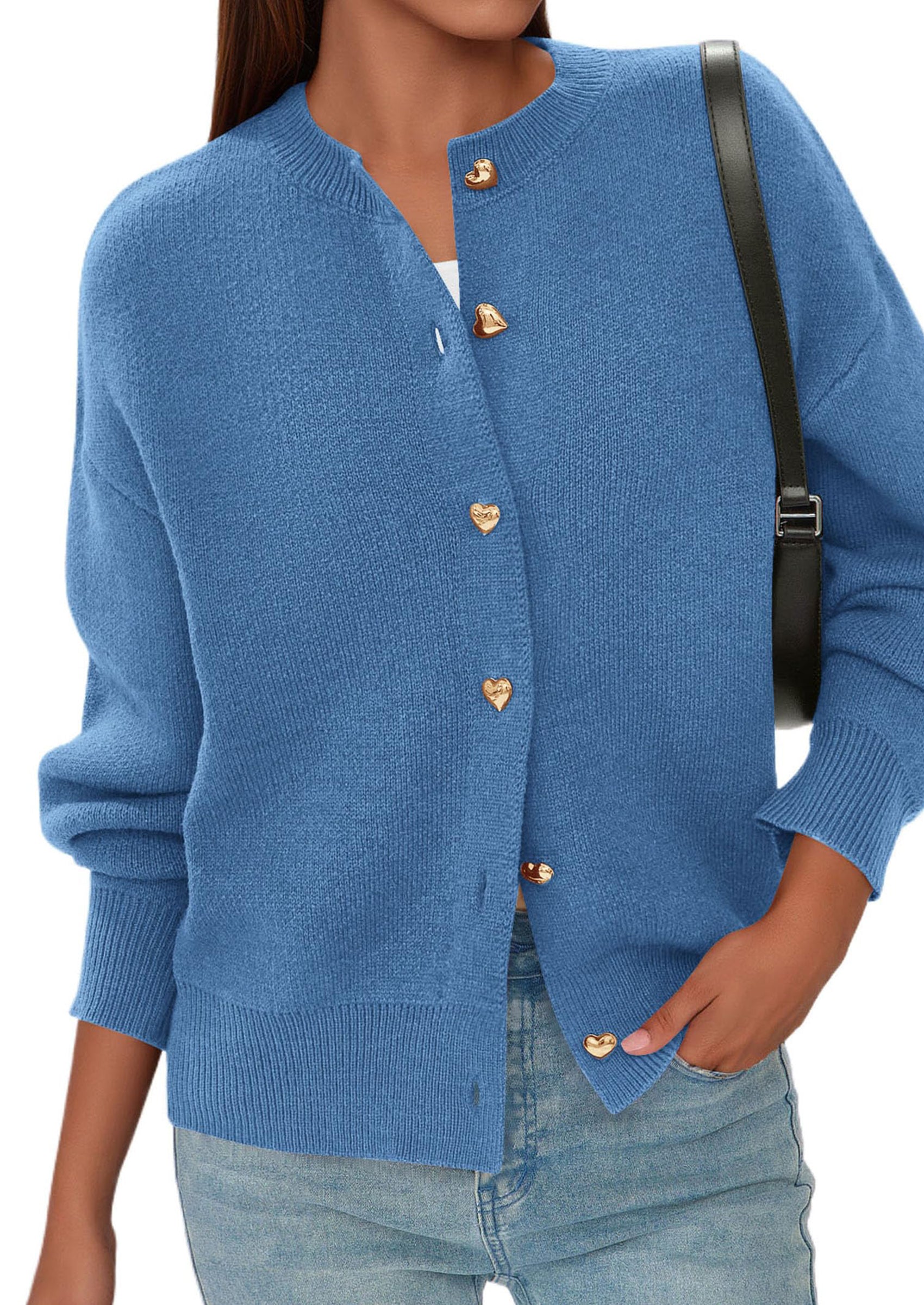 PRETTYGARDEN Cardigan Sweaters for Women Trendy Long Sleeve Open Front Button Down Jacket Fall Clothes Winter Coats