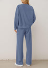 PRETTYGARDEN 2 Piece Sets For Women Fall Trendy Long Sleeve Sweatshirt Wide Leg Pants Loungewear Set Matching Sweatsuit