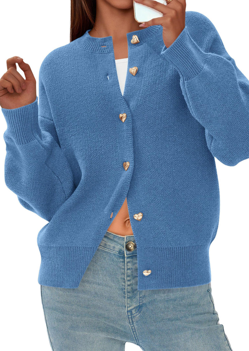 PRETTYGARDEN Cardigan Sweaters for Women Trendy Long Sleeve Open Front Button Down Jacket Fall Clothes Winter Coats