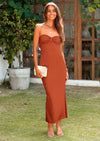 PRETTYGARDEN Women's Bodycon Long Dresses Summer Strapless Tube Twist Knot Front Ribbed Knit Maxi Cocktail Dress with Slit