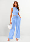 PRETTYGARDEN 2 Piece Sets Sleeveless Tank Ribbed Travel Vacation Lounge Wear Outfits