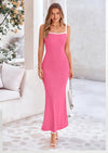 PRETTYGARDEN Spring Dresses for Women Summer Resort Wear Sexy Bodycon Sundress Spaghetti Strap Vacation Maxi Dress