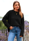 PRETTYGARDEN Women's Fall Oversized Sweaters Casual Crewneck Pullover Long Sleeve Fuzzy Chunky Knit Tops Blouse