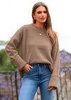 PRETTYGARDEN Women's Fall Oversized Sweaters Casual Crewneck Pullover Long Sleeve Fuzzy Chunky Knit Tops Blouse