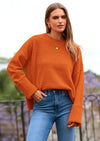 PRETTYGARDEN Women's Fall Oversized Sweaters Casual Crewneck Pullover Long Sleeve Fuzzy Chunky Knit Tops Blouse