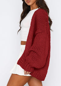 PRETTYGARDEN Cardigan Sweaters for Women Trendy Fall Fashion Long Sleeve Chunky Knit Cardigans Winter Clothing Outfits