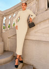 PRETTYGARDEN Sweater Dresses for Women Fall Bell Long Sleeve Crew Neck Bodycon Maxi Dress Winter Ribbed Knit Outfits