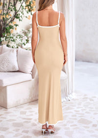 Bodycon Spaghetti Strap Wear Sleeveless Beach Maxi Dresses